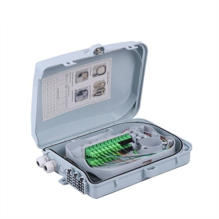 Fiber Optic Distribution Box 24 Cores FTTH Optical Fiber Terminal Box for Splitter 1: 16/2: 8 Wall Mounting Fiber Box 24 Ports Outlet Fibers