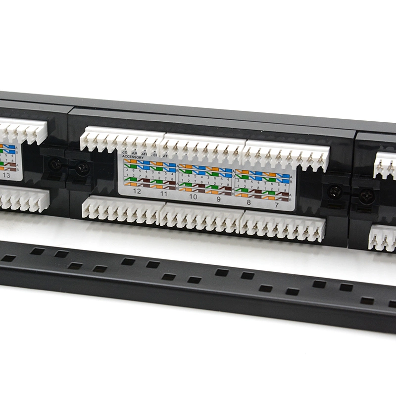 Networking RJ45 UTP 24 Port Patch Panels Fiber Optic for Cabling