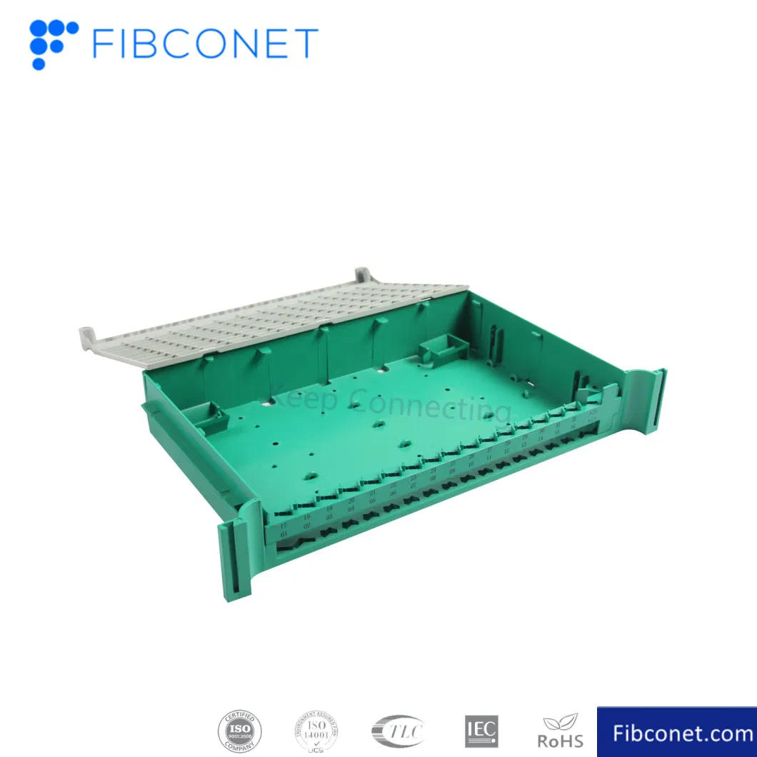 Fiber Optic 12 Port Splice Tray with Plastic Material